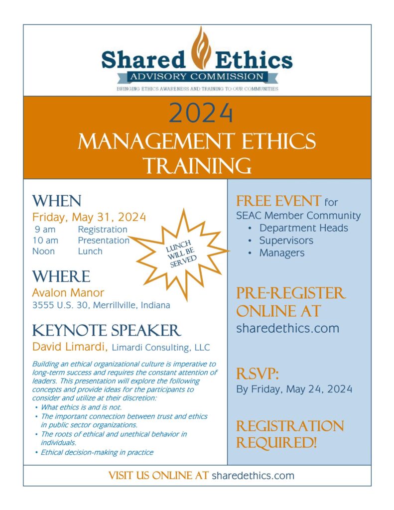 2024 Training Management for the Shared Ethics Advisory Commission in Northwest Indiana